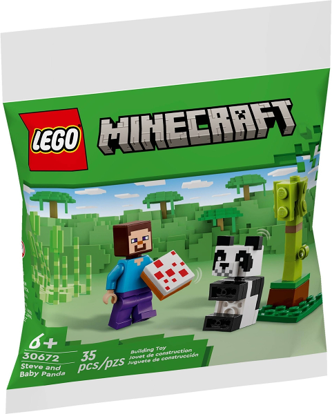 LEGO® Minecraft Steve and Baby Panda Polybag 30672
