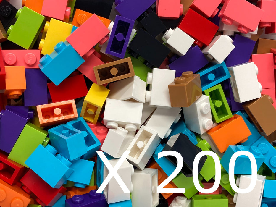200 x Mixed LEGO® 1x2 Bricks