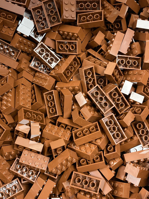 100 x Reddish Brown LEGO® 2x4 Bricks