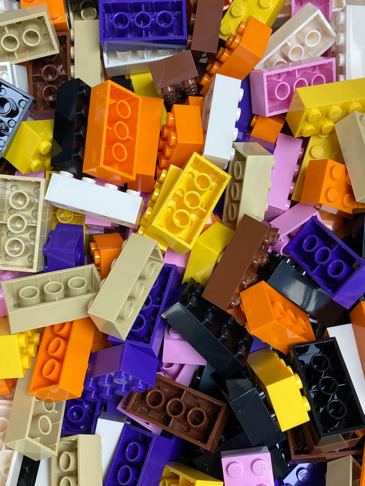 100 x Mixed LEGO® 2x4 Bricks