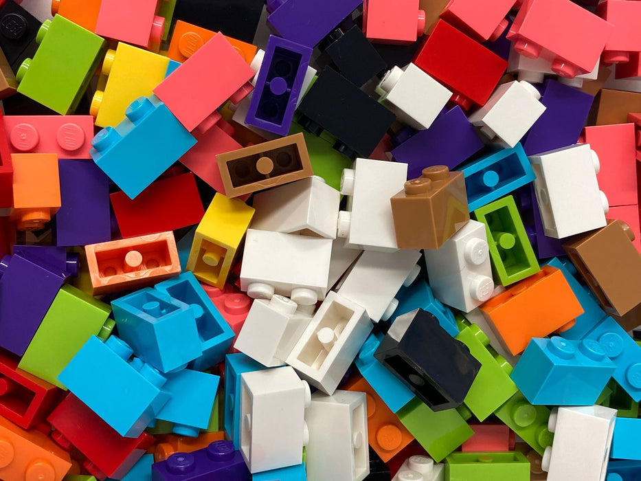 100 x Mixed LEGO® 1x2 Bricks