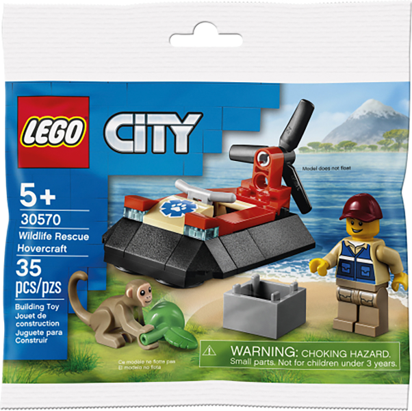 LEGO City Wildlife Rescue Hovercraft Polybag 30570 Brick Bin